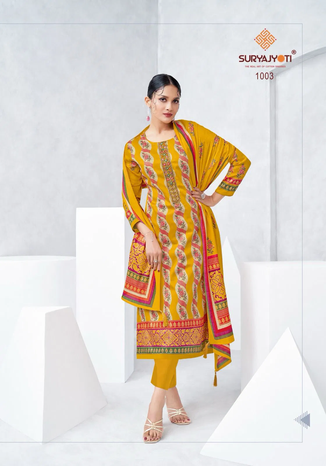 Kilory Vol 1 By Suryajyoti Jam Satin Printed Dress Material Exporters In India